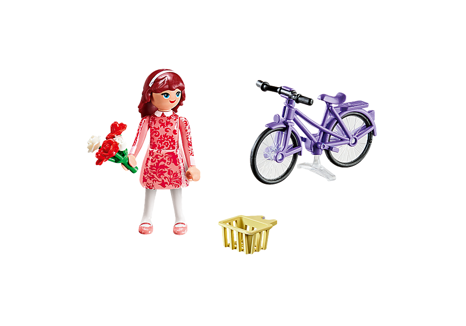 Maricela mit Fahrrad 70124 PLAYMOBIL® Österreich PLAYMOBIL Marivela mit Fahrrad 70124 blau